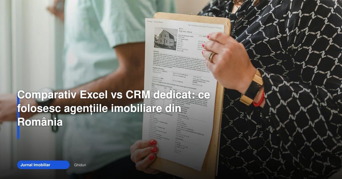 Excel vs CRM agentie imobiliara Romania: ce folosesc agențiile
